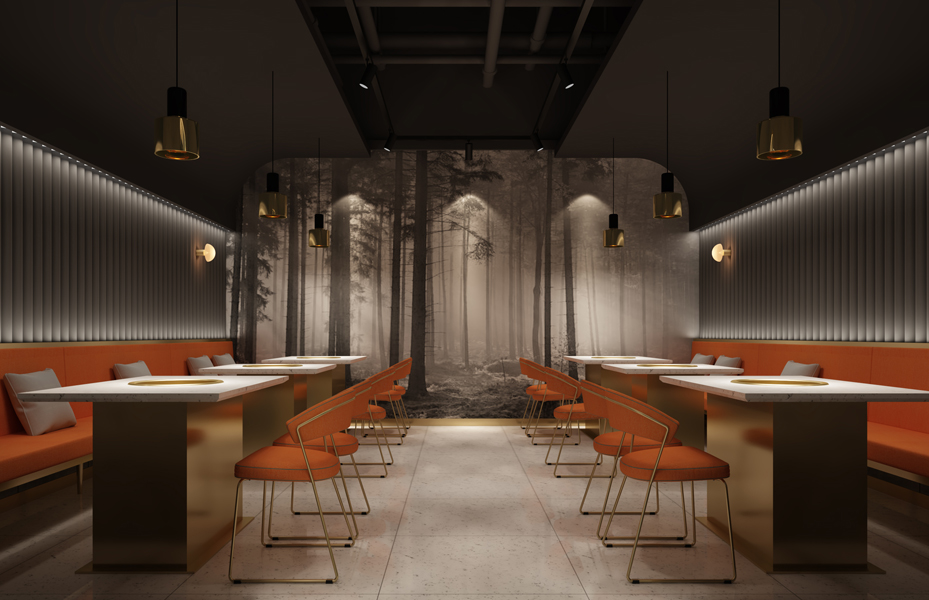 北京嘴巴爷餐饮店设计（火锅店装修效果图）