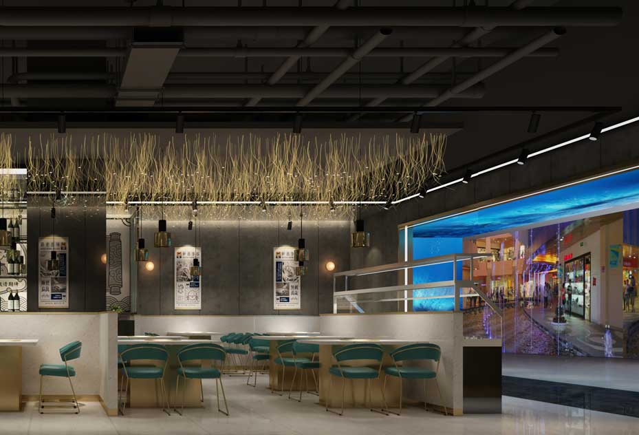 嘴巴爷餐饮店入口设计效果图